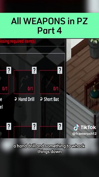 ALL WEAPONS in PZ - Pt.4 #projectzomboid #projectzomboidsurvival #projectzomboidtutorial #projectzomboidtips #projectzomboidmods #survival #gamingontiktok #tipsandtricks #tutorials #guide