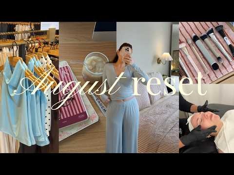 RESETTING MY LIFE FOR AUGUST 🧺 workout, aritzia haul, goals, cleaning, facial, & more!