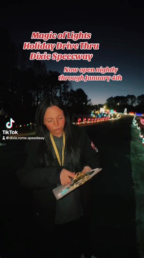 It’s opening night🎄Magic Of Lights Holiday Drive Through At The Red Clay Woodstock’s Historic Dixie Speedway🎄Nightly Starting 6pm | Dixie Speedway