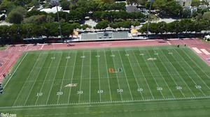 Miami's Cobb Stadium aerial view for spring football game