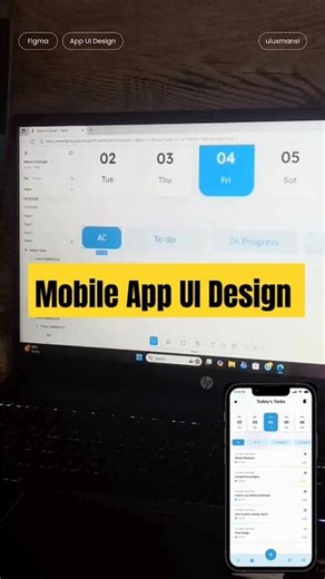 Figma UI Day 17: To Do Calendar Mobile Screen UI Design #shorts #ui #tutorial #design