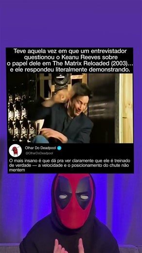 Aquela vez em que um entrevistador questionou Keanu Reeves sobre seu papel em Matrix Reloaded (2003)