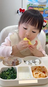Human baby's immersive mealtime ♥️ #tiana #little #baby #cute #mukbang | Baby Tiana