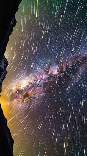 Rare Cosmic Meteor Shower Caught on Camera ✨ | Once-in-5-Years Celestial Event! #shorts