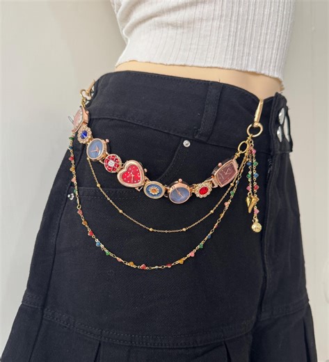 Vintage Watch Pants Chain, Y2K Watch Wallet Chain for Women, Gold Watch Belt Chain, Retro Statement Jewelry,punk Watch Chain for Pants - Etsy Australia