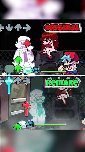 Original Vs Remake | Garcello Mod New Version Comparison Ending [FNF]