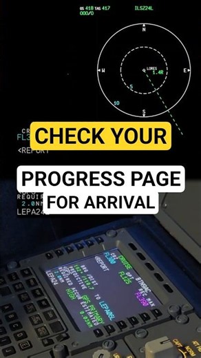 A320 FMS Arrival Setup - PROGRESS Page Entry