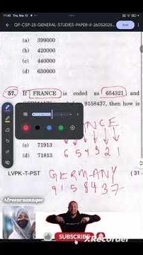 UPSC CSAT 2025 Coding-Decoding question | Can you solve it in just 20 seconds? #upscexam #csat