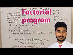 factorial program in java | how to write factorial program in java |