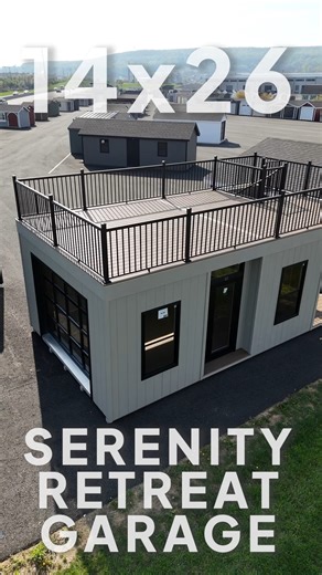 Sheds Unlimited🏡 | Freshly Built: The Serenity Garage Retreat This 14x26 build is in stock now and ready to transform your backyard. ✔️ 14x20 interior space... | Instagram