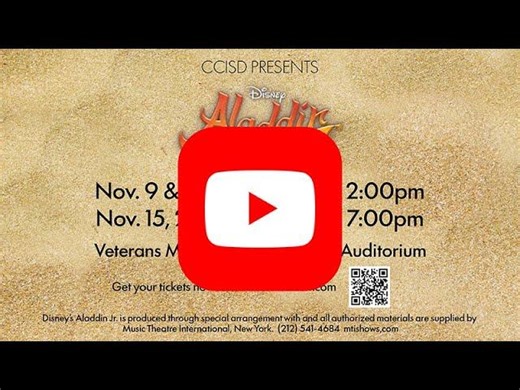 CCISD - Disney's Aladdin Jr. Promo