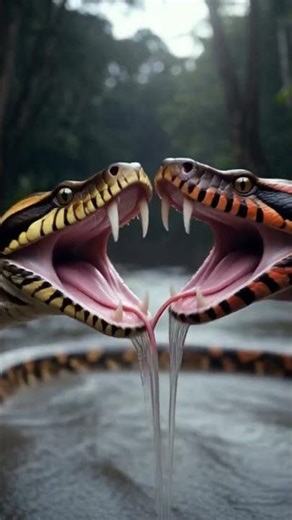 Giant Snakes 🐍 fighting #animals #wildlife #snakeattack #viralvideo #viral #trending