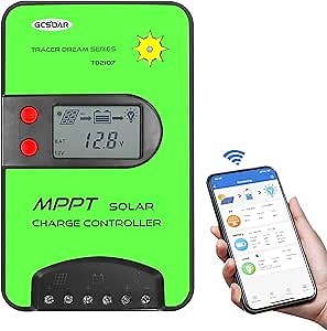 MPPT Solar Charge Controller 15A 12V 24V Auto + Bluetooth Module APP Remote Monitor Solar Panel Regulator Charger for AGM Gel Sealed Flooded LiFePO4 (MPPT 15A (BLE)