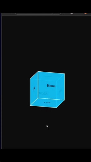 Creating a 3D Rotating Cube Menu with HTML & CSS 🔥Simple code + Awesome animation 🚀 #webdev #coding
