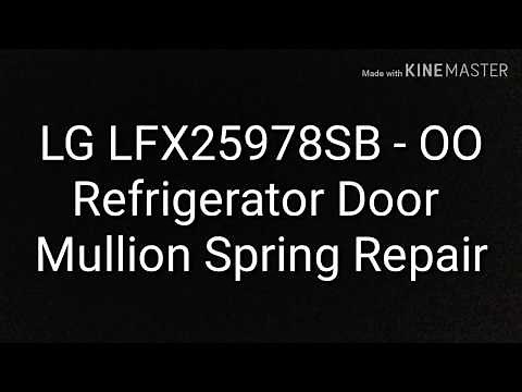 LG Refrigerator Door Mullion Spring Repair (Custom bending spring) LG MODEL # LFX25978SB / 00
