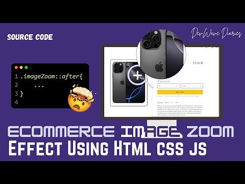Easy Image Zoom Effect using HTML CSS and JAVASCRIPT | Ecommerce Product Zoom Effect | CSS Variables