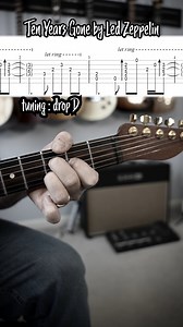 Ten Years Gone guitar riff by Led Zeppelin with tabs. | GuitArmy