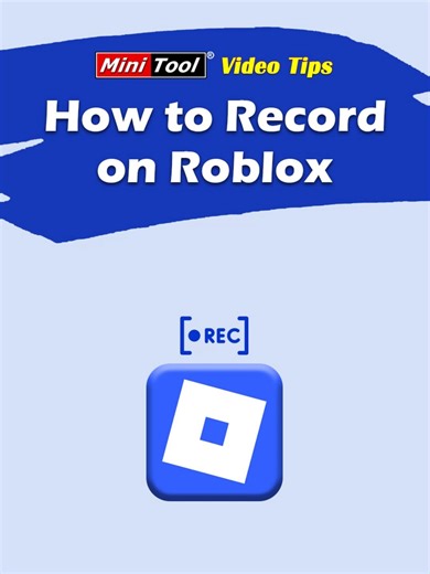 This short video tells you how to record on Roblox with 2 methods, including using the Roblox built-in recording feature and MiniTool Screen Recorder. #robloxrecord #screenrecording For more details, refer to our post: https://videoconvert.minitool.com/screen-record/how-to-record-on-roblox.html