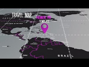 Travel Map - Premiere Pro, After Effects, Motion Graphics Templates