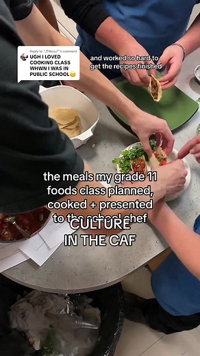 Replying to @⁺♬Nico🍼 this ✨might✨ be my fav thing I've done with a foods class. collaborative learning cultural food cooking show vibes👩🏻‍🍳🌮🍜 #ontarioteachers #canadianteachers #youngteachersoftiktok #highschoolteachers #facsteacher #foodsteacher #foodsclass #culturalfoodsmatter #foodandculture #teacherlife #highschoolstudents