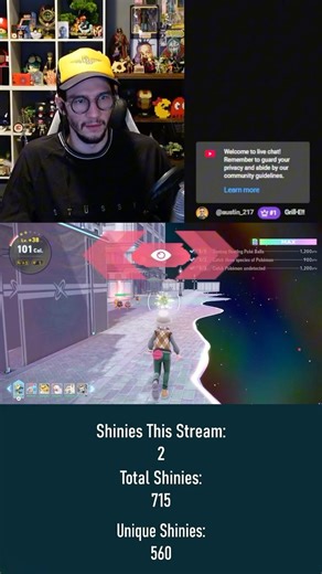 LIKE & SUB! Found a Shiny Carvanha live on stream! #pokemonlegendsza