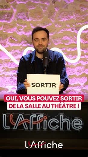 L’Affiche - Tous les meilleurs spectacles ⭐️ on Instagram: "OUI, vous pouvez sortir de la salle au Théâtre ! Et ça peut être bénéfique pour tout le monde 👀 Faire un mauvais match au théâtre, ça arrive. Mais alors, comment faire quand on rêve d’une seule chose : sortir de la salle ? 😅 Eh bien, la réponse est simple : sortez. On ne vous en voudra pas, c’est promis ! Puis, si vous voulez éviter les mauvaises surprises, la meilleure solution c’est laffiche.co : Notre catalogue de recommandations d