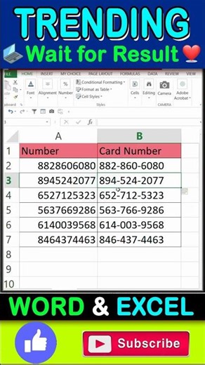 Excel Formate change #excel #exceltricks