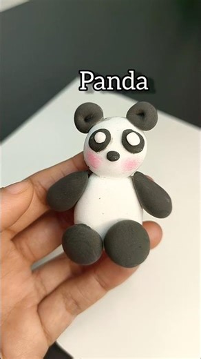 Cute clay panda 🐼#clay #clayart #cuteart #panda