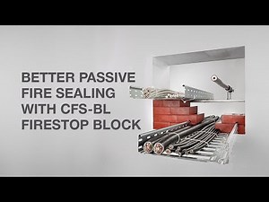 Switch to a simple & quick fix for passive fire sealing with the Hilti CFS-BL Firestop Block