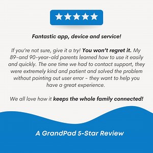 We can't stop blushing! 😊 Thank you to another happy GrandPad customer for the ⭐⭐⭐⭐⭐ review! #grandpad #tablet #senior #seniorliving #seniorcare #stayconnected #seniortech | GrandPad