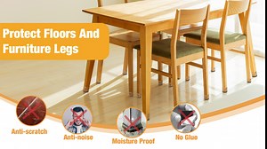 Chair Leg Floor Protectors - Upgraded 24 PCS Silicone Chair Leg Caps Felt Pads Furniture Cups Wood Floors Chair Socks Chair Covers Table Leg Protectors for Round Square Furniture Feet Small 1"-1.3"