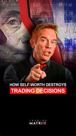 When self-worth is tied to trading, decisions collapse. → Losses feel like personal rejection. → Avoiding losses creates more losses. → Threatened self-esteem triggers over-arousal. In this clip, you’ll learn: • Why tying self-worth to results is dangerous. • How loss-avoidance backfires in trading. • The emotional loop that destroys decision quality. Detach your worth, or your trades will suffer. #TraderPsychology #TradingMindset #EmotionalDiscipline #TradingEducation #TradingTips #TradingMista