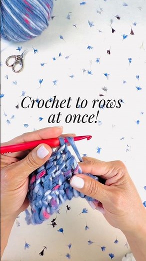 Double Crochet Trick: Crochet 2 Rows at the Same Time!