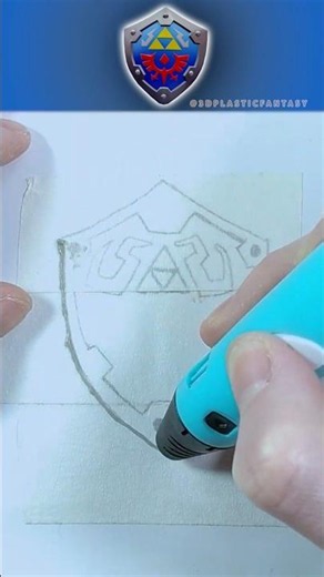 Zelda Hylian Shield Made with 3D Pen 🛡️✨