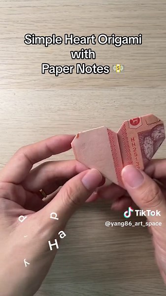 Simple Heart Origami Tutorial Using Paper Notes