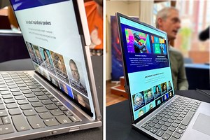 Lenovo presentó un prototipo de ordenador portátil con pantalla enrollable. Lo hemos visto y es alucinante