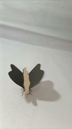 How to Make a Cardboard Butterfly Robot That Moves by Vibration#craft #experiements #automobile #diy