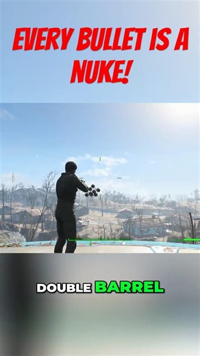 Fallout 4: Every Gun Shoots Mini Nukes! #fallout #gaming #fallout4