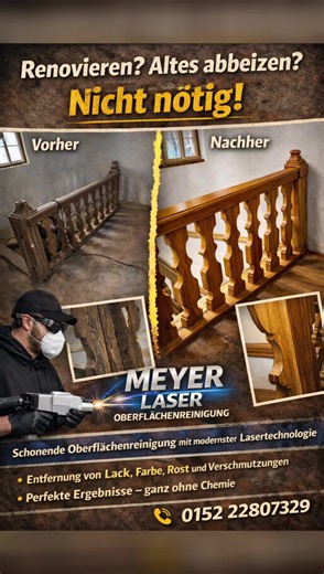 Laser Cleaning Solutions for Wood Surfaces by Meyer