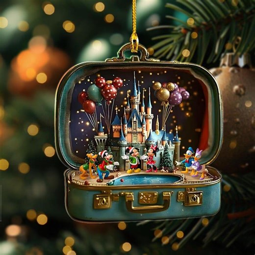 Personalized Disney Castle Christmas Ornament, Princess Castle Ornament for Kids, Mickey Mouse Ornament, Disney Castle Xmas Tree Decor ZZ656 - Etsy