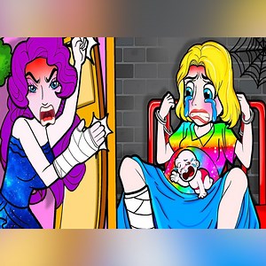 1.8M views · 10K reactions | Paper Dolls Dress Up - Accident Poor Rapunzel Daughter vs Sinister Stepmother Regret - Barbie Story | LOR Doll Crafts World | Facebook