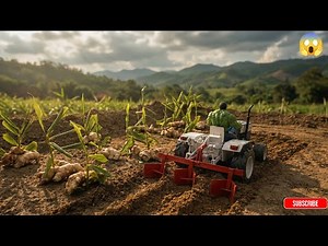 Realistic Tractor Bed Making &Ginger Field Preparation‪@MiranVillage‬