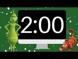 2 Minute Grinch Timer, Christmas Countdown, LOFI and Chime, Classroom Timer, two Minute Clean Up