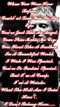 Creep lyrics song #shorts #youtubeshorts #shortsfeed #ytshorts #shortvideo #lyrics #song #music