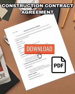 Construction Contract Template: Editable Agreement Form (PDF Download, US Letter Size) - Etsy UK