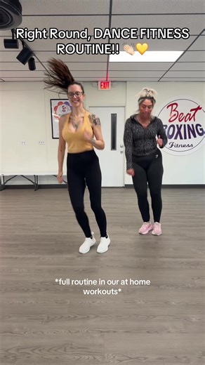 Right Round, FITNESS STYLEEE!! 👏🏻 *full routines & workouts with us through the Beat Boxing Fitness app on the App Store* 💛