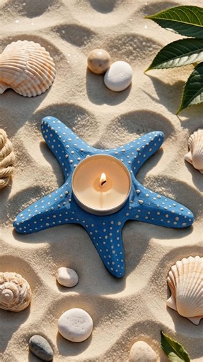 Handmade Starfish Tealight Holder | Air Dry Clay Process