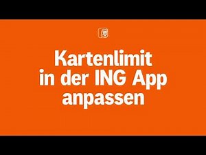 ING Kartenlimit ändern