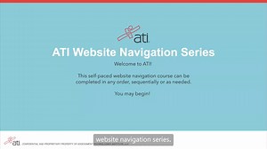 ATI Website Navigation Series