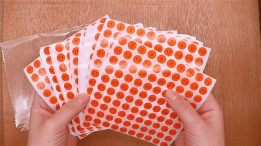 Watch 1 to 100 Circle Number Stickers Orange on Amazon Live